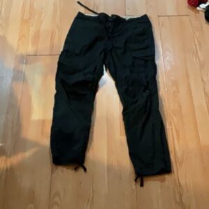 Aeropostale Black Cargo Pants with Elastic Waistband